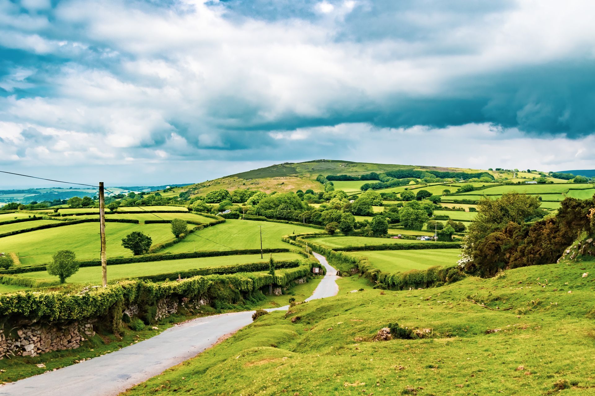 The countryside in Dartmoor
