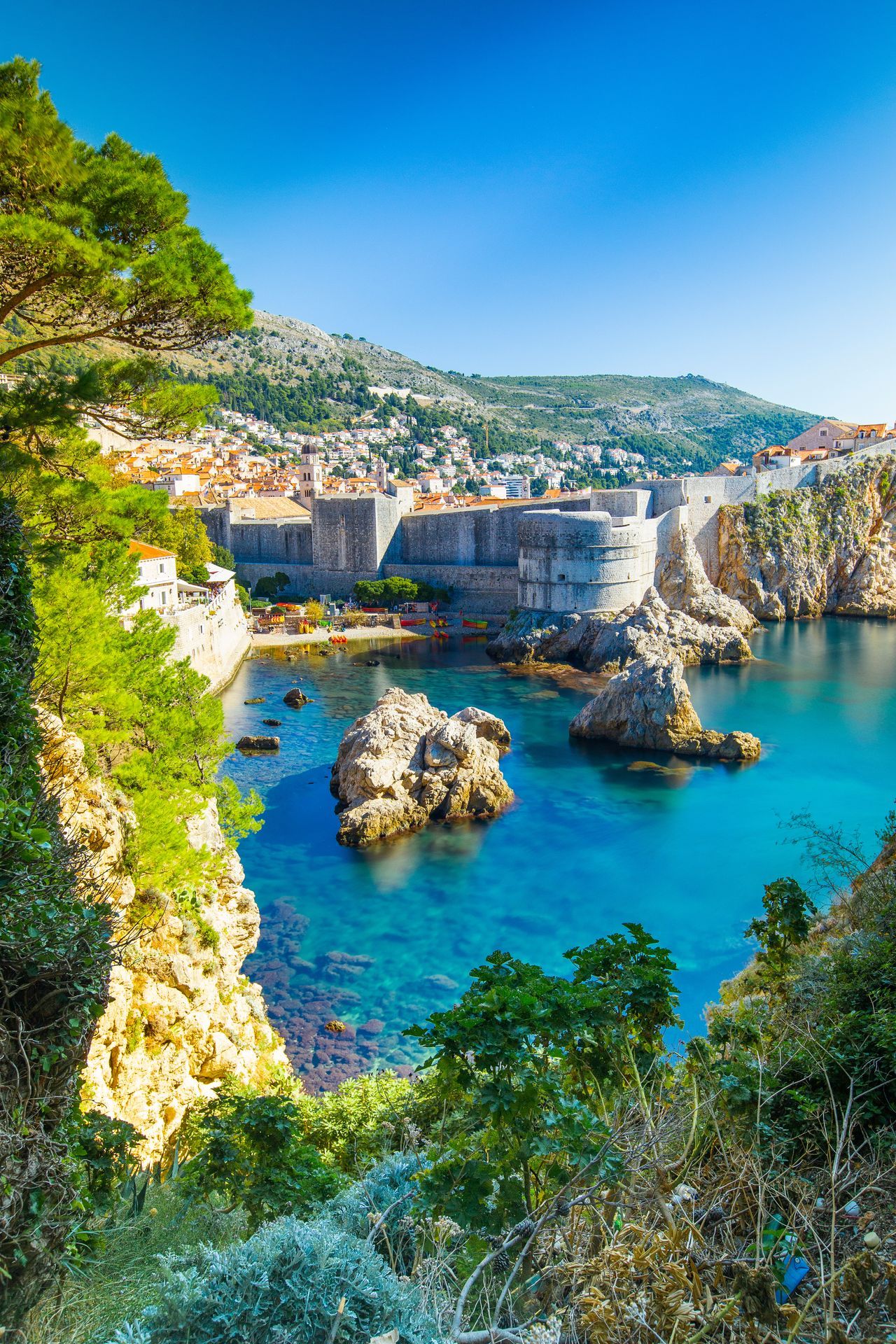Dubrovnik in autumn. October. No people.