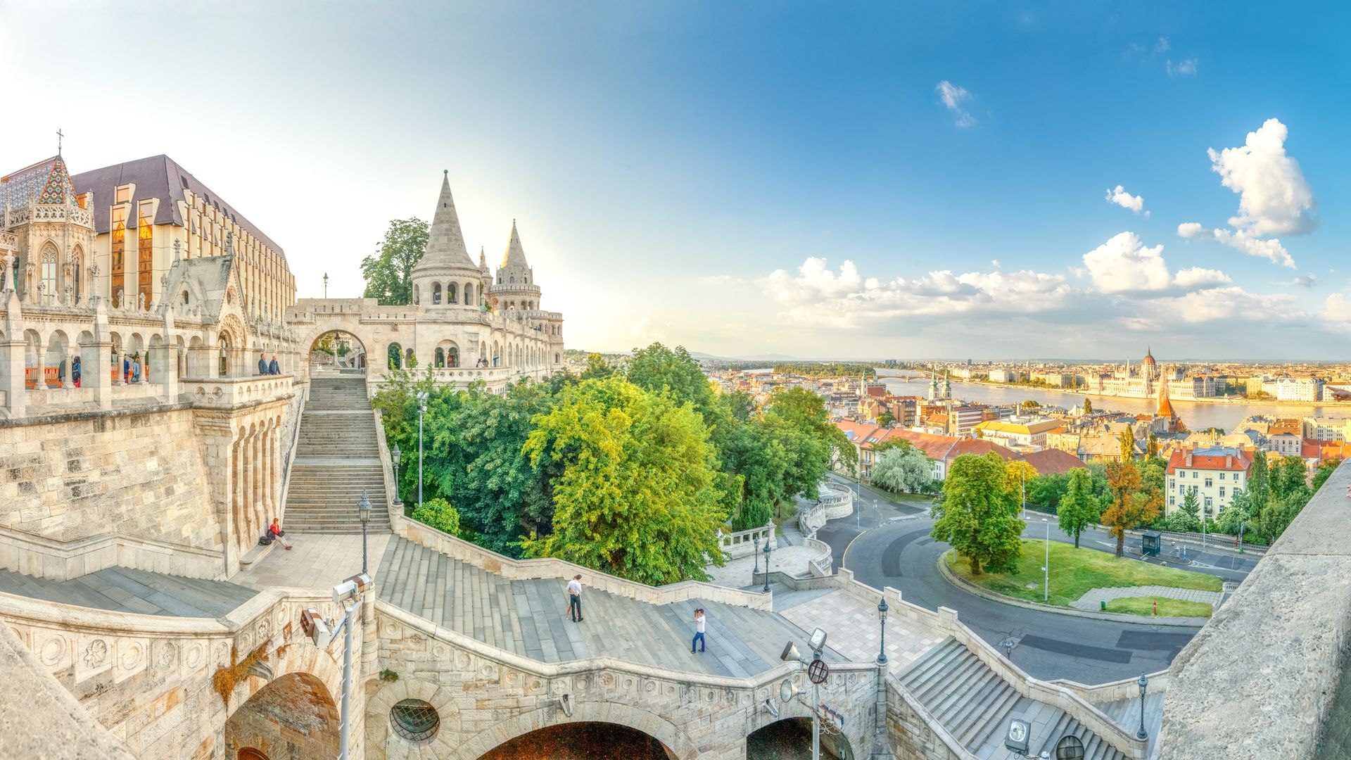 Budapest, Fischerbastei, Panorama über Budapest,