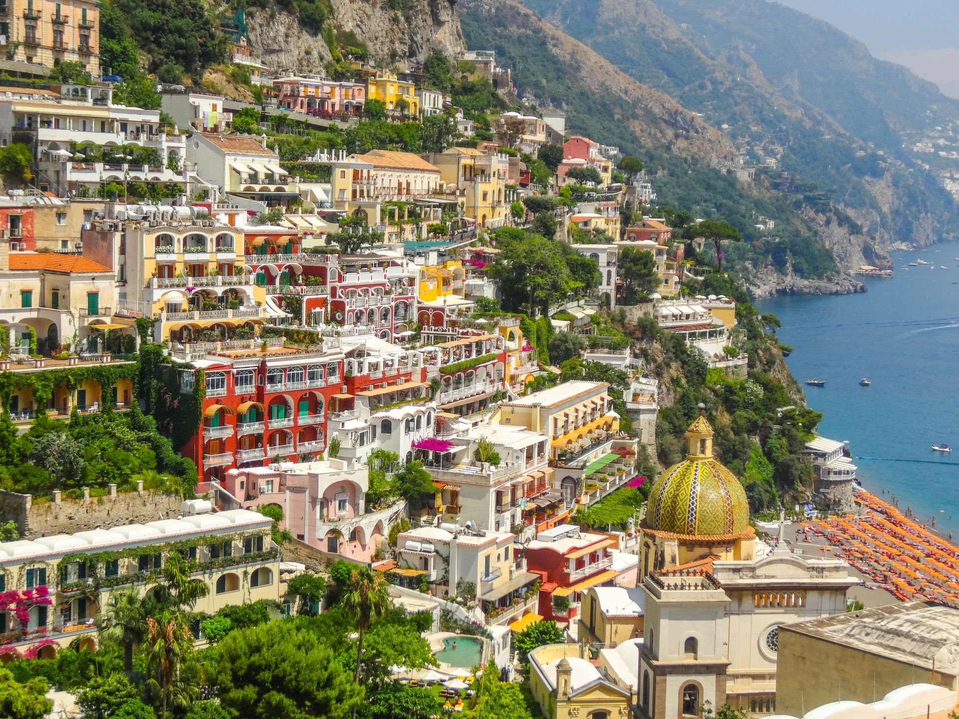 Positano Amalfiküste Italien Altstadt Panorama Sehenswürdigkeiten