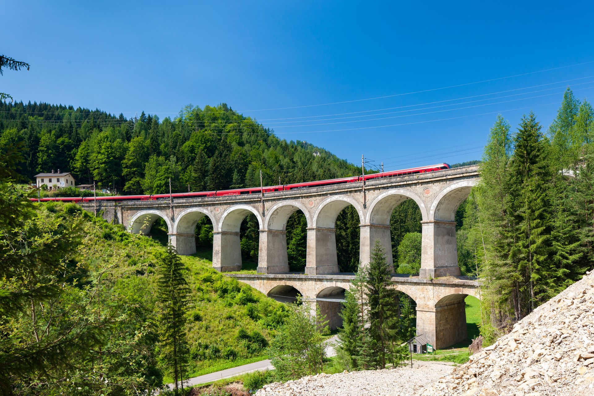 rail viaduct, Semmering Bahn, unesco world heritage, Lower Austria