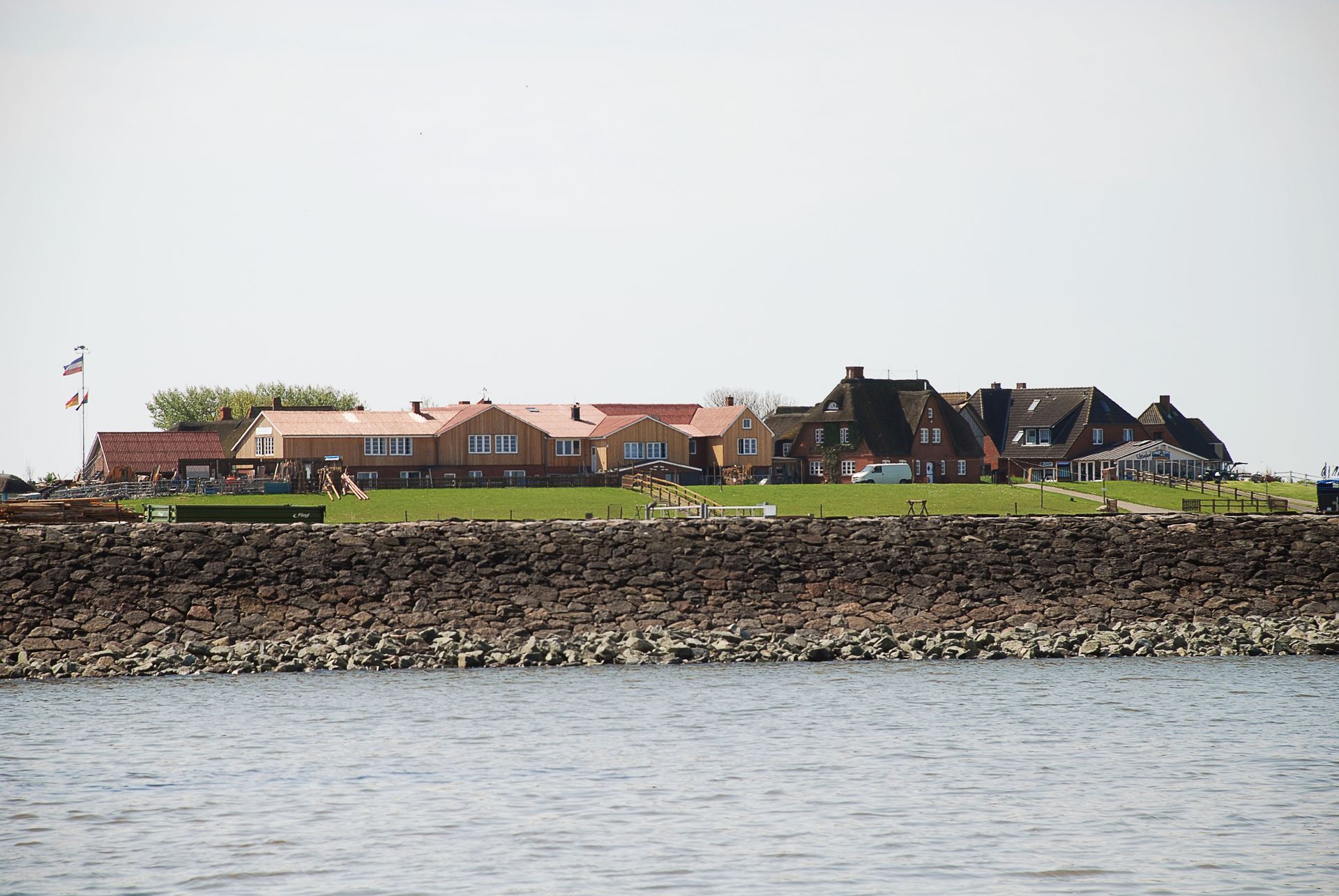 View of the Hallig Hooge (Germany)