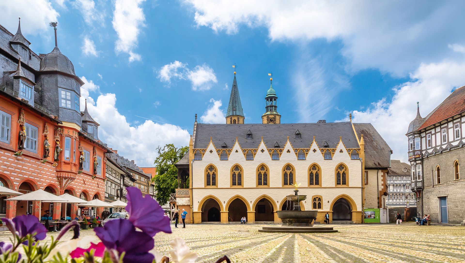 Marktplatz in the Historic Old Town Center of Goslar (UNESCO World Heritage)