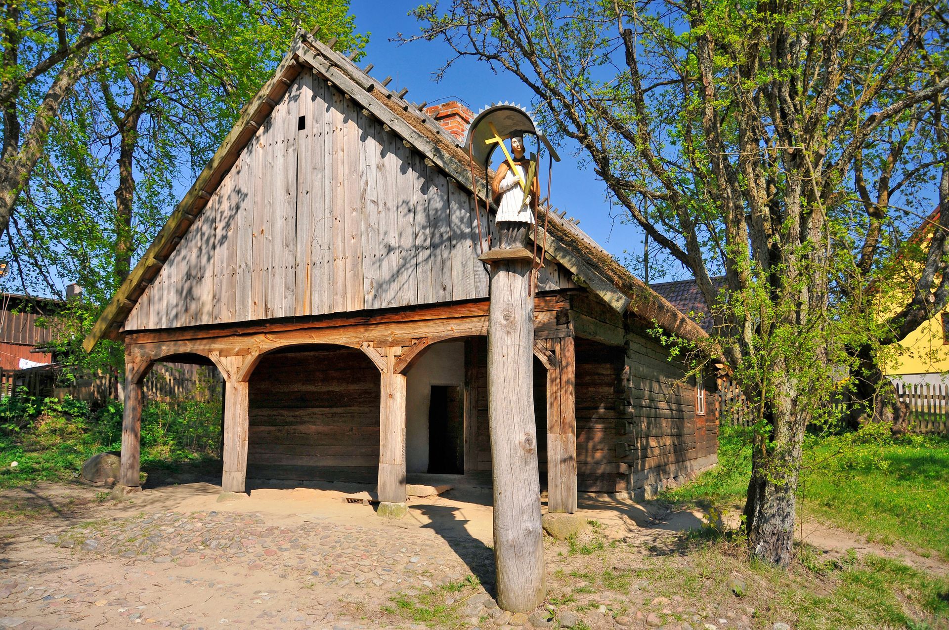 Open-air museum of the Kashubian Ethnographic Park. Wdzydze Kiszewskie, Pomeranian Voivodeship, Poland.