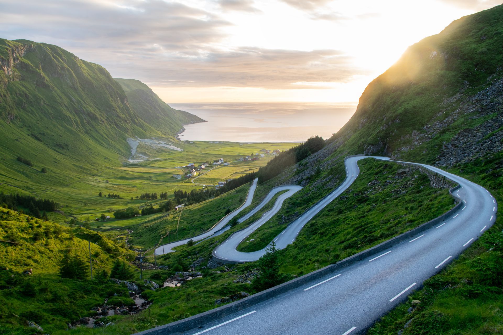 Sunset over Hoddevik Beach – Nature Beauty at Stadlandet, Norway