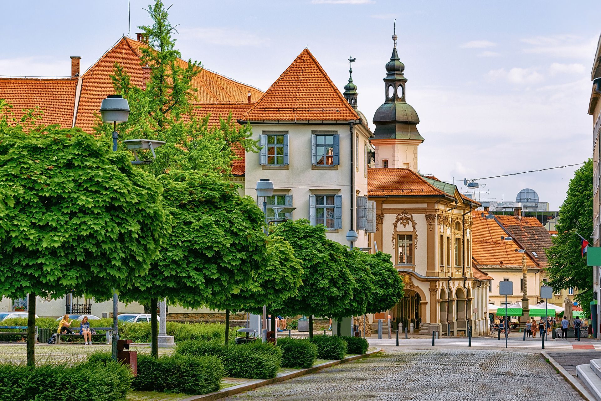 Square at Maribor Town Hall Slovenia