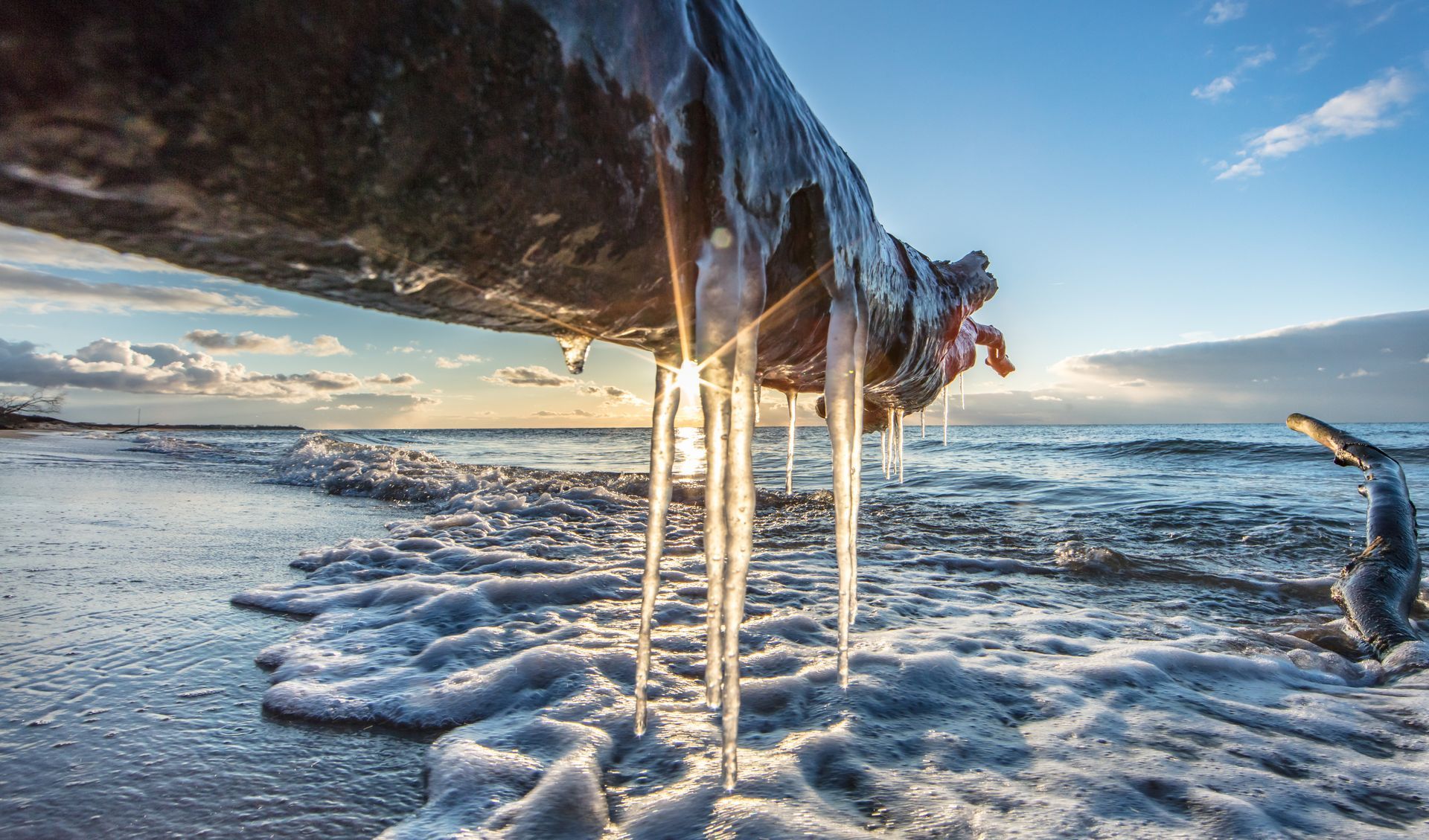 winter am meer