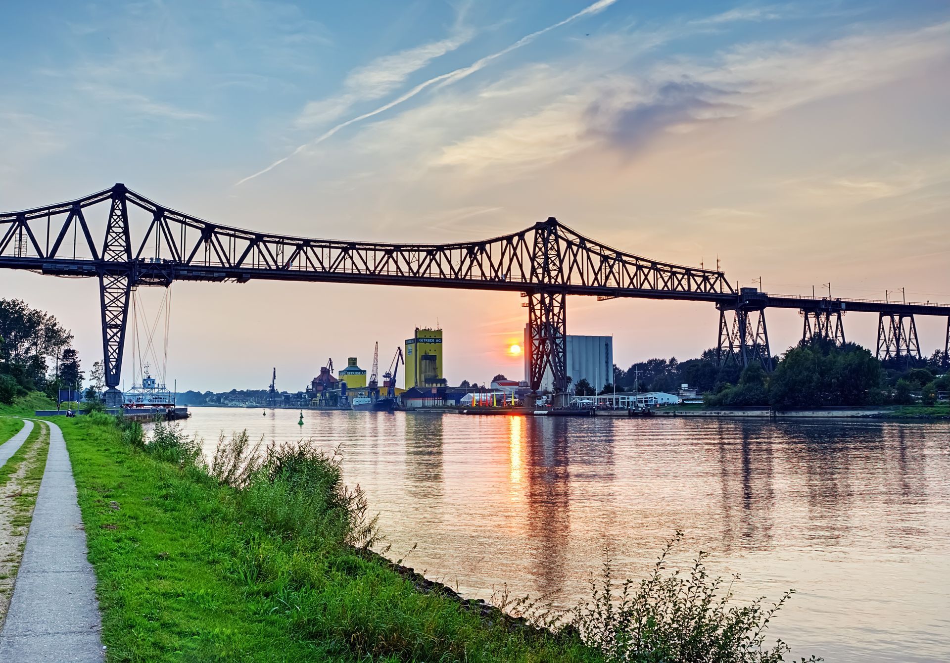 Eisenbahnbrücke in Rendsburg