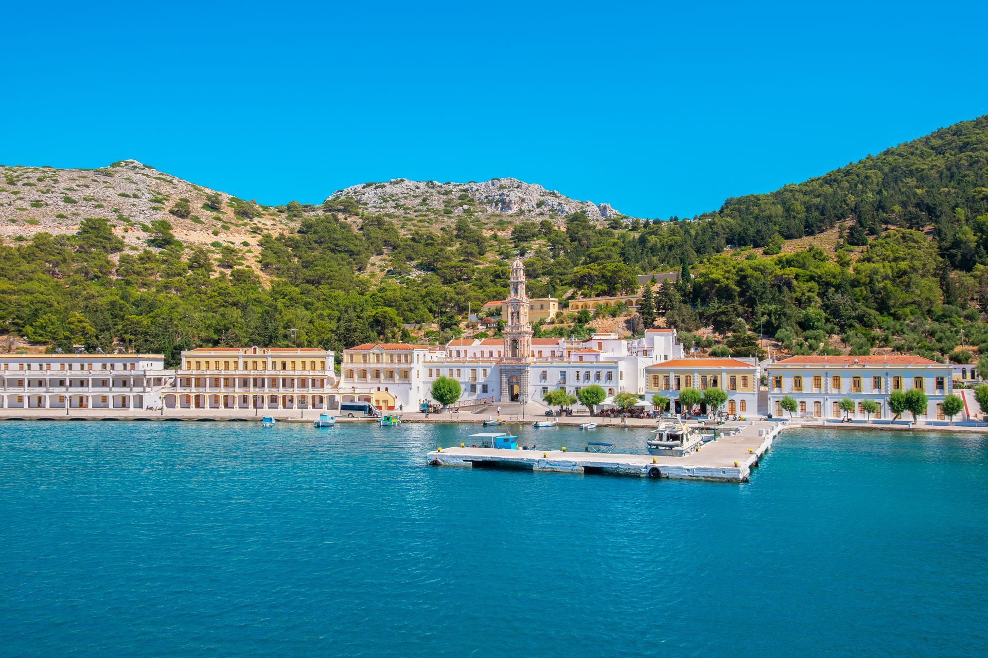 Panormitis Monastery. Symi Island, Greece