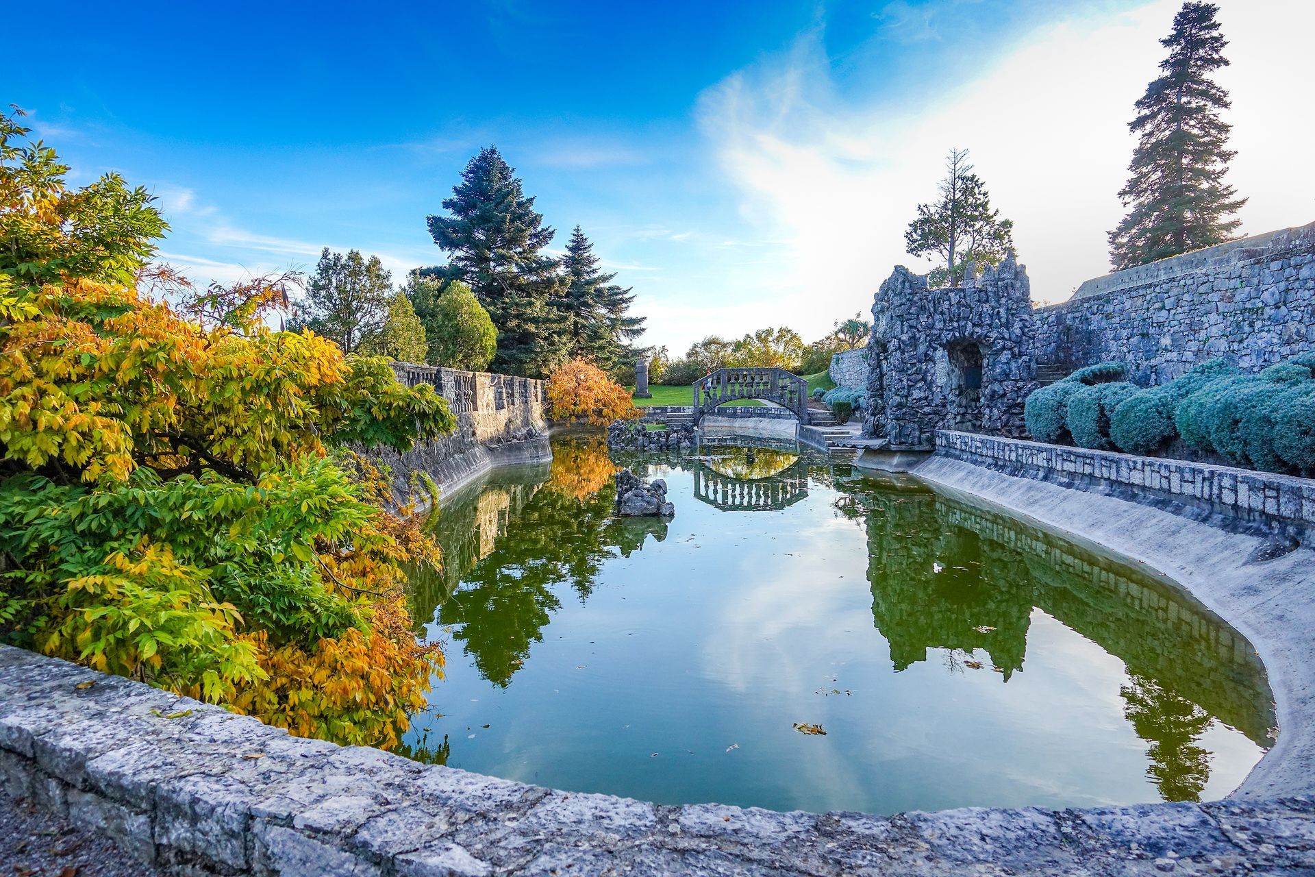 Beautiful view of Ferrari's garden, Stanjel, Slovenia, Europe