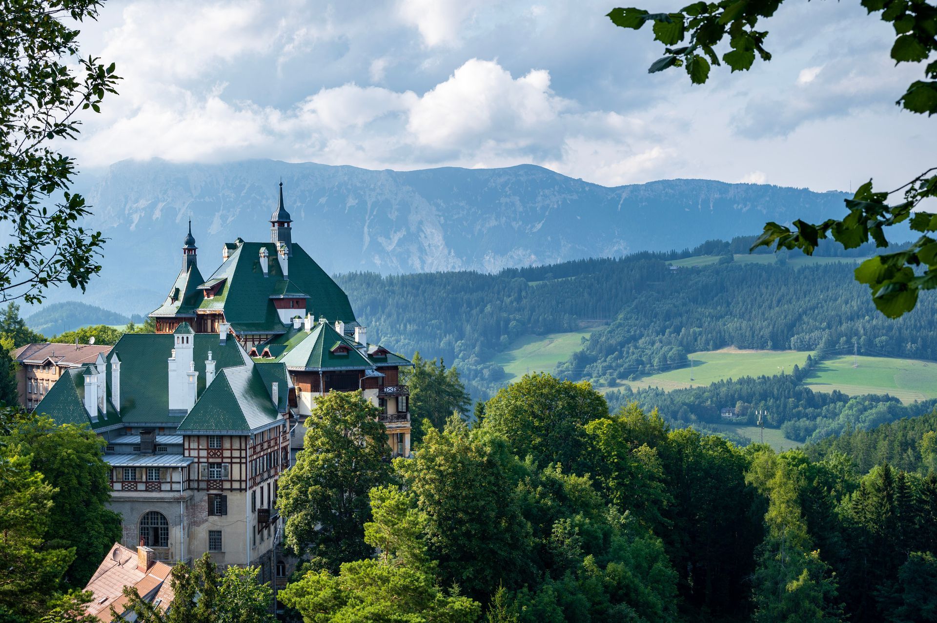Semmering / Semmeringbahn in Österreich im August