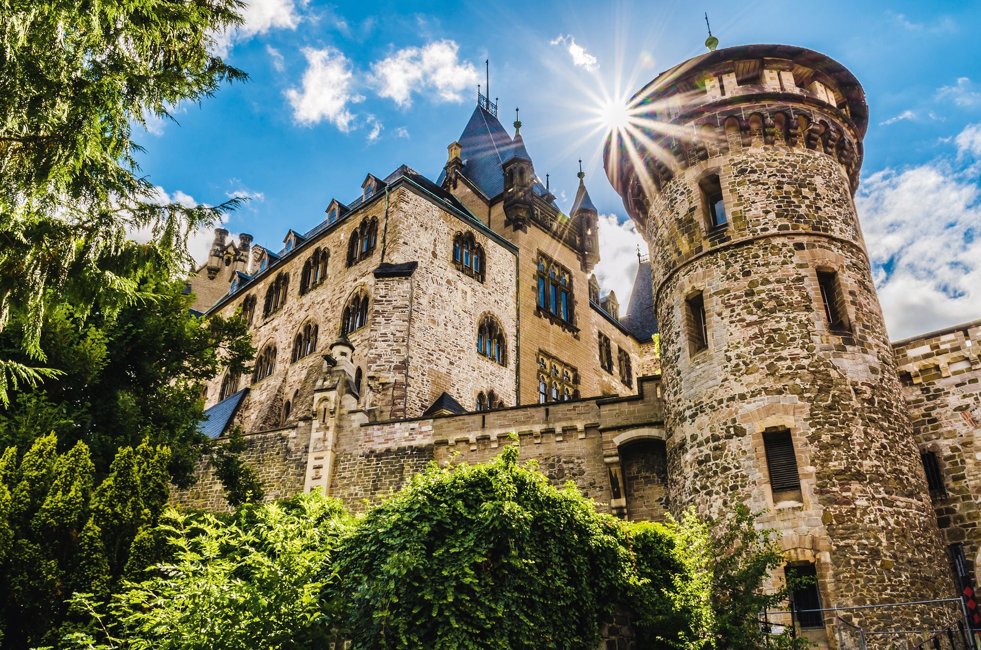 Schloss Wernigerode mit Sonnenschein