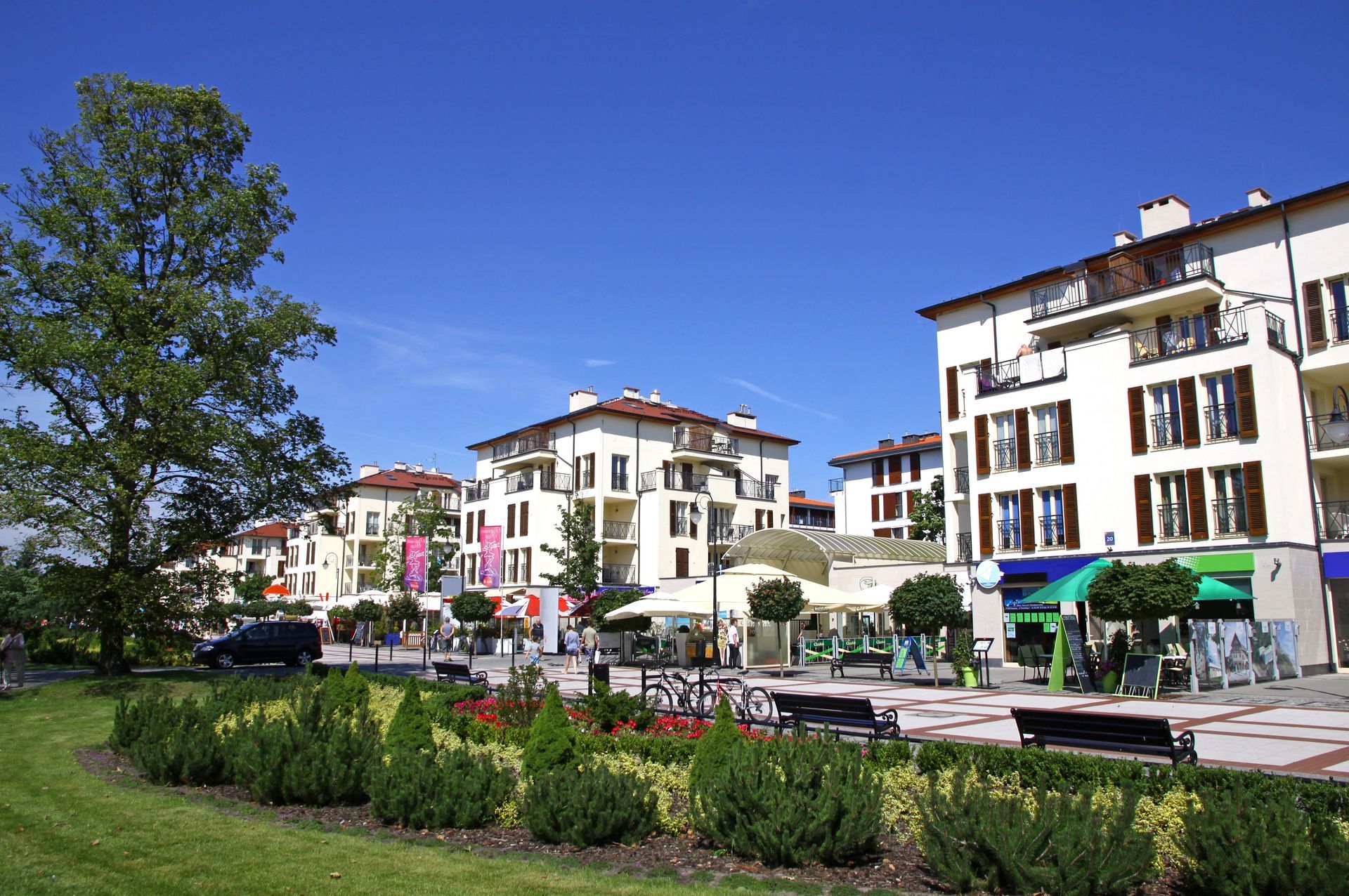 Promenade street in Swinoujscie