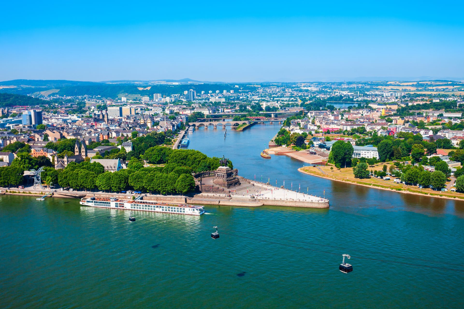 Koblenz city skyline in Germany