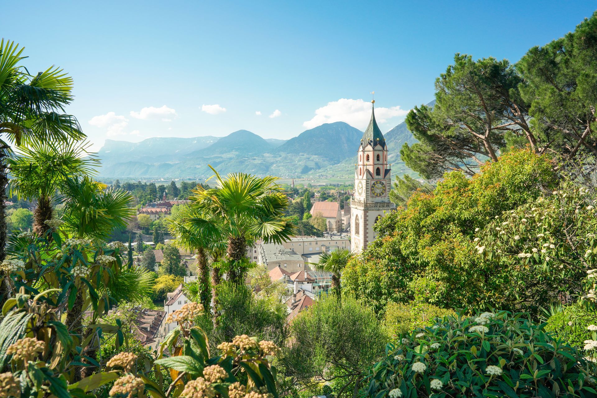 Stadtansicht von Meran, Südtirol